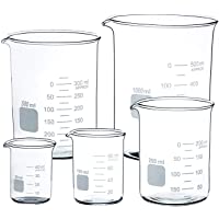 Vaso de cristal transparente de 50 ml- 100 ml- 250 ml- 500 ml- 1000 ml vaso medidor de borosilicato- vaso de cristal…